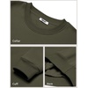 image:imageCOOFANDY Mens Crewneck Sweatshirts Long Sleeves Fleece Sweatshirts Thermal Casual Pullover ShirtDark Army Green
