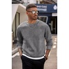 image:imageCOOFANDY Mens Crewneck Sweatshirts Long Sleeves Fleece Sweatshirts Thermal Casual Pullover ShirtDark Gray