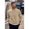 image:imageCOOFANDY Mens Crewneck Sweatshirts Long Sleeves Fleece Sweatshirts Thermal Casual Pullover ShirtKhaki