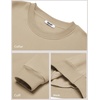 image:imageCOOFANDY Mens Crewneck Sweatshirts Long Sleeves Fleece Sweatshirts Thermal Casual Pullover ShirtKhaki