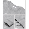 image:imageCOOFANDY Mens Crewneck Sweatshirts Long Sleeves Fleece Sweatshirts Thermal Casual Pullover ShirtLight Gray