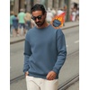 image:imageCOOFANDY Mens Crewneck Sweatshirts Long Sleeves Fleece Sweatshirts Thermal Casual Pullover ShirtNavy
