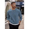 image:imageCOOFANDY Mens Crewneck Sweatshirts Long Sleeves Fleece Sweatshirts Thermal Casual Pullover ShirtNavy