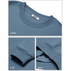 image:imageCOOFANDY Mens Crewneck Sweatshirts Long Sleeves Fleece Sweatshirts Thermal Casual Pullover ShirtNavy