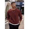 image:imageCOOFANDY Mens Crewneck Sweatshirts Long Sleeves Fleece Sweatshirts Thermal Casual Pullover ShirtRed