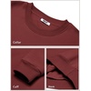 image:imageCOOFANDY Mens Crewneck Sweatshirts Long Sleeves Fleece Sweatshirts Thermal Casual Pullover ShirtRed