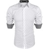 image:imageCOOFANDY Mens Dress Shirt Long Sleeve Casual Button Down Shirt Wrinkle Free Formal Business Shirts01white