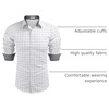 image:imageCOOFANDY Mens Dress Shirt Long Sleeve Casual Button Down Shirt Wrinkle Free Formal Business Shirts02white