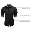 image:imageCOOFANDY Mens Dress Shirt Long Sleeve Casual Button Down Shirt Wrinkle Free Formal Business Shirts03black Solid