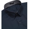 image:imageCOOFANDY Mens Dress Shirt Long Sleeve Casual Button Down Shirt Wrinkle Free Formal Business Shirts03dark Blue Solid