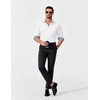 image:imageCOOFANDY Mens Dress Shirt Long Sleeve Casual Button Down Shirt Wrinkle Free Formal Business Shirts03white Solid