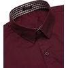 image:imageCOOFANDY Mens Dress Shirt Long Sleeve Casual Button Down Shirt Wrinkle Free Formal Business Shirts03wine Red Solid