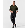 image:imageCOOFANDY Mens Dress Shirt Long Sleeve Casual Button Down Shirt Wrinkle Free Formal Business ShirtsArmy Green