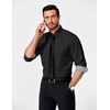 image:imageCOOFANDY Mens Dress Shirt Long Sleeve Casual Button Down Shirt Wrinkle Free Formal Business ShirtsBlack