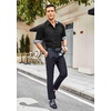 image:imageCOOFANDY Mens Dress Shirt Long Sleeve Casual Button Down Shirt Wrinkle Free Formal Business ShirtsBlack