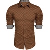 image:imageCOOFANDY Mens Dress Shirt Long Sleeve Casual Button Down Shirt Wrinkle Free Formal Business ShirtsBrown