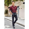 image:imageCOOFANDY Mens Dress Shirt Long Sleeve Casual Button Down Shirt Wrinkle Free Formal Business ShirtsWine Red