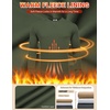image:imageCOOFANDY Mens Fleece Crewneck Sweatshirt Casual Long Sleeve Pullover Fall Winter Warm Sweatshirts Fashion PulloversArmy Green