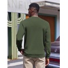 image:imageCOOFANDY Mens Fleece Crewneck Sweatshirt Casual Long Sleeve Pullover Fall Winter Warm Sweatshirts Fashion PulloversArmy Green