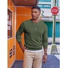 image:imageCOOFANDY Mens Fleece Crewneck Sweatshirt Casual Long Sleeve Pullover Fall Winter Warm Sweatshirts Fashion PulloversArmy Green