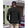 image:imageCOOFANDY Mens Fleece Crewneck Sweatshirt Casual Long Sleeve Pullover Fall Winter Warm Sweatshirts Fashion PulloversBlack