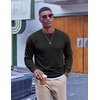image:imageCOOFANDY Mens Fleece Crewneck Sweatshirt Casual Long Sleeve Pullover Fall Winter Warm Sweatshirts Fashion PulloversBlack