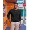 image:imageCOOFANDY Mens Fleece Crewneck Sweatshirt Casual Long Sleeve Pullover Fall Winter Warm Sweatshirts Fashion PulloversBlack