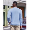image:imageCOOFANDY Mens Fleece Crewneck Sweatshirt Casual Long Sleeve Pullover Fall Winter Warm Sweatshirts Fashion PulloversLight Blue