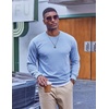 image:imageCOOFANDY Mens Fleece Crewneck Sweatshirt Casual Long Sleeve Pullover Fall Winter Warm Sweatshirts Fashion PulloversLight Blue