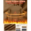 image:imageCOOFANDY Mens Fleece Crewneck Sweatshirt Casual Long Sleeve Pullover Fall Winter Warm Sweatshirts Fashion PulloversLight Brown