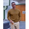 image:imageCOOFANDY Mens Fleece Crewneck Sweatshirt Casual Long Sleeve Pullover Fall Winter Warm Sweatshirts Fashion PulloversLight Brown