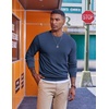 image:imageCOOFANDY Mens Fleece Crewneck Sweatshirt Casual Long Sleeve Pullover Fall Winter Warm Sweatshirts Fashion PulloversNavy Blue