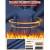 image:imageCOOFANDY Mens Fleece Crewneck Sweatshirt Casual Long Sleeve Pullover Fall Winter Warm Sweatshirts Fashion PulloversNavy Blue