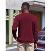 image:imageCOOFANDY Mens Fleece Crewneck Sweatshirt Casual Long Sleeve Pullover Fall Winter Warm Sweatshirts Fashion PulloversWine Red