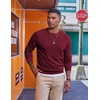 image:imageCOOFANDY Mens Fleece Crewneck Sweatshirt Casual Long Sleeve Pullover Fall Winter Warm Sweatshirts Fashion PulloversWine Red