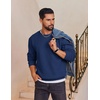 image:imageCOOFANDY Mens Fleece Crewneck Sweatshirt Cotton Long Sleeve Pullover Casual Thermal ShirtsBlue Purple