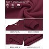image:imageCOOFANDY Mens Fleece Crewneck Sweatshirt Cotton Long Sleeve Pullover Casual Thermal ShirtsDark Red