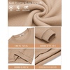 image:imageCOOFANDY Mens Fleece Crewneck Sweatshirt Cotton Long Sleeve Pullover Casual Thermal ShirtsKhaki