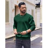 image:imageCOOFANDY Mens Fleece Crewneck Sweatshirt Cotton Long Sleeve Pullover Casual Thermal ShirtsLake Green