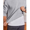 image:imageCOOFANDY Mens Fleece Crewneck Sweatshirt Cotton Long Sleeve Pullover Casual Thermal ShirtsLight Grey