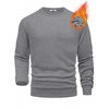 image:imageCOOFANDY Mens Fleece Crewneck Sweatshirt Cotton Long Sleeve Pullover Casual Thermal ShirtsMid Grey