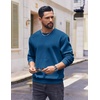 image:imageCOOFANDY Mens Fleece Crewneck Sweatshirt Cotton Long Sleeve Pullover Casual Thermal ShirtsNavy