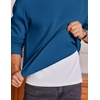 image:imageCOOFANDY Mens Fleece Crewneck Sweatshirt Cotton Long Sleeve Pullover Casual Thermal ShirtsNavy
