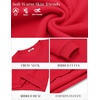 image:imageCOOFANDY Mens Fleece Crewneck Sweatshirt Cotton Long Sleeve Pullover Casual Thermal ShirtsRed