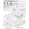 image:imageCOOFANDY Mens Fleece Crewneck Sweatshirt Cotton Long Sleeve Pullover Casual Thermal ShirtsWhite