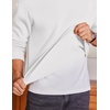 image:imageCOOFANDY Mens Fleece Crewneck Sweatshirt Cotton Long Sleeve Pullover Casual Thermal ShirtsWhite