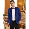 image:imageCOOFANDY Mens Floral Tuxedo Jacket Paisley Shawl Lapel Stylish Suit Blazer Jacket for Wedding Dinner Party PromNave Blue