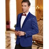 image:imageCOOFANDY Mens Floral Tuxedo Jacket Paisley Shawl Lapel Stylish Suit Blazer Jacket for Wedding Dinner Party PromNave Blue