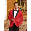 image:imageCOOFANDY Mens Floral Tuxedo Jacket Paisley Shawl Lapel Stylish Suit Blazer Jacket for Wedding Dinner Party PromRed
