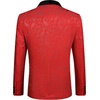 image:imageCOOFANDY Mens Floral Tuxedo Jacket Paisley Shawl Lapel Stylish Suit Blazer Jacket for Wedding Dinner Party PromRed